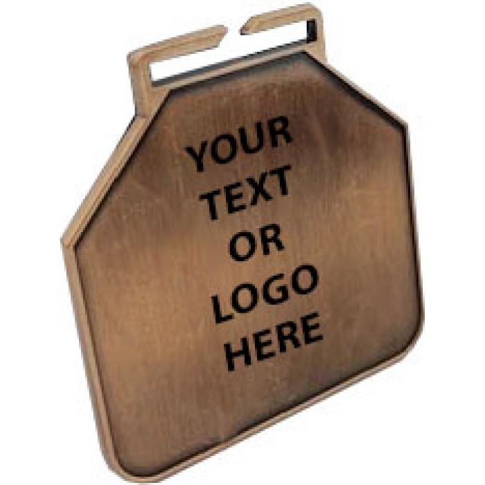 60MM MODERN BUDGET METAL PRINTED MEDAL - GOLD/ SILVER/ BRONZE/ BLACK/ WHITE